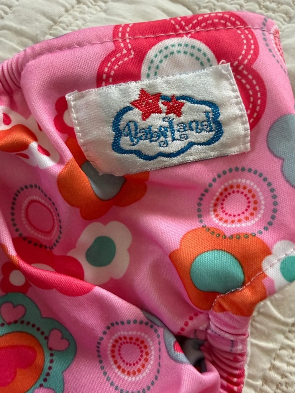 Baby Land Adjustable Pink Floral Reusable Baby Cloth Diaper Cover